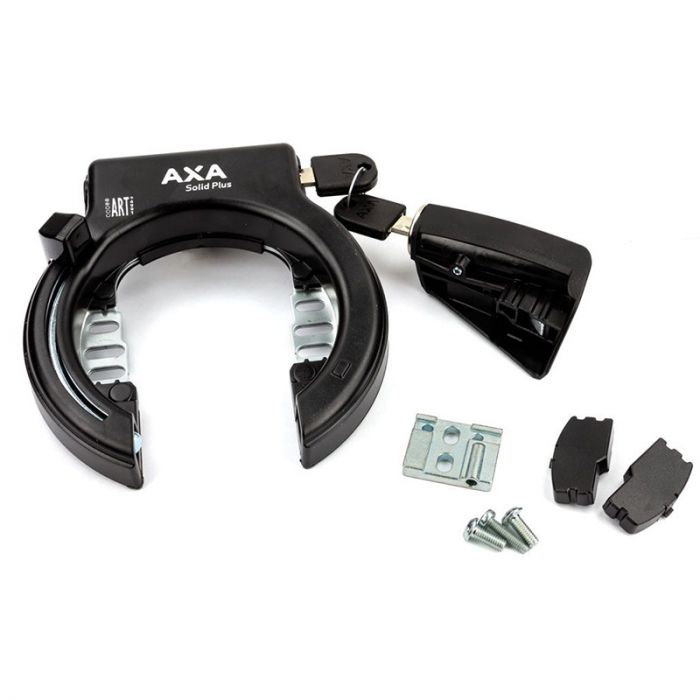 huiswerk maken meubilair kleuring AXA ringslot Solid Plus + Yamaha accuslot zwart | Babboe