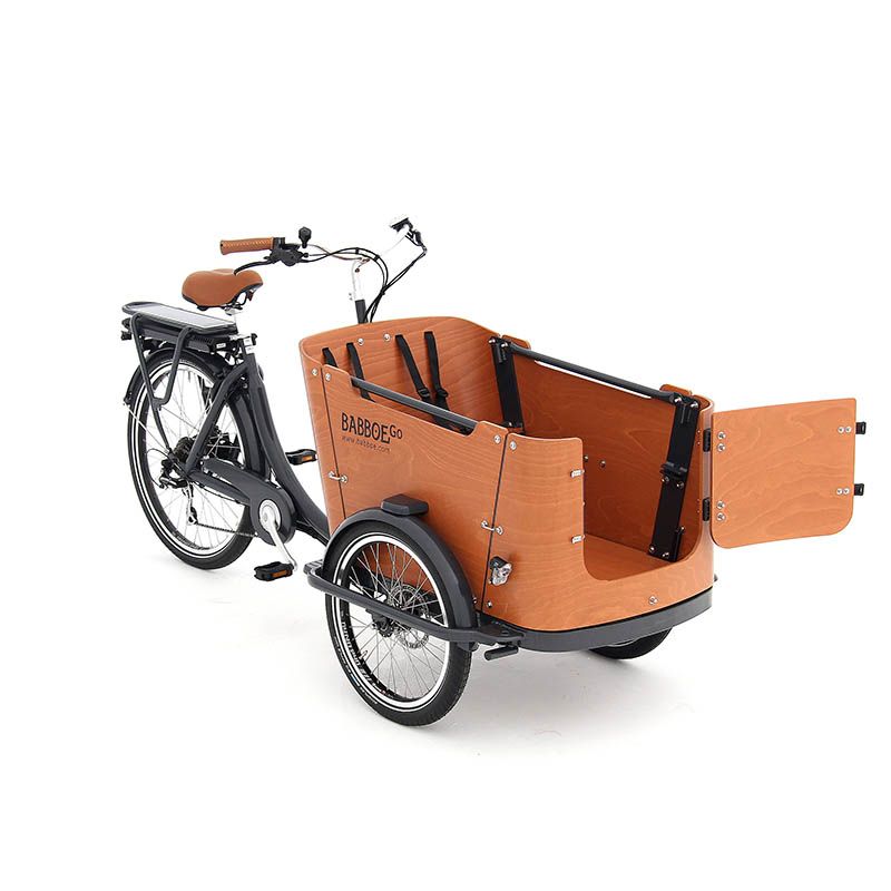 jeugd Sherlock Holmes Beschikbaar Elektrische Babboe Go-E bakfiets voor hond & kinderen | Babboe