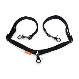 Babboe laisse double pour chien (set de couplage) noir