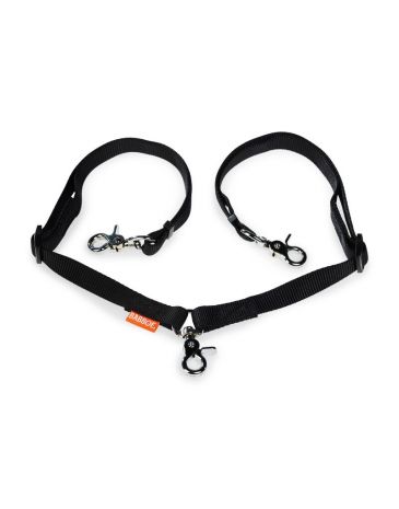 Babboe laisse double pour chien (set de couplage) noir