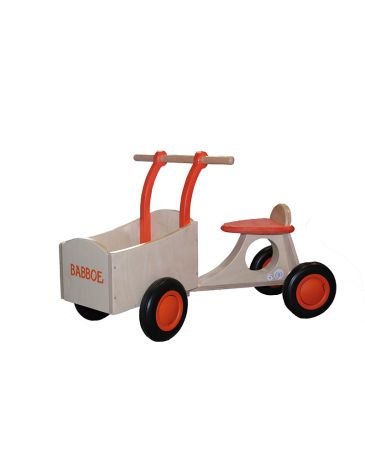 Babboe houten loopbakfiets oranje